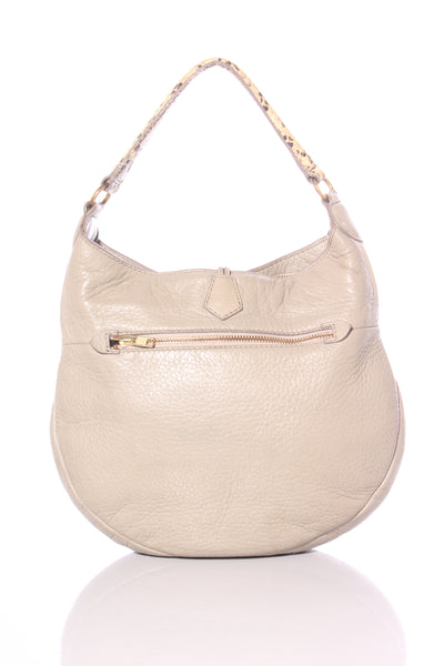 DEADLY PONIES "Mr Finch Luxe" Python Print Handle Hobo Leather bag!