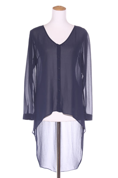 AUGUSTINE - Navy high low chiffon shirt! 12