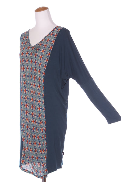 KILT (NZ) Reversible teal  panel dress OS! 8-16