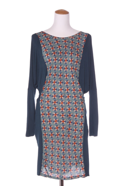 KILT (NZ) Reversible teal  panel dress OS! 8-16