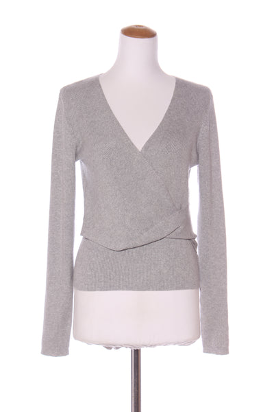 WITCHERY - Wool blend rib knit crossover front top! 12