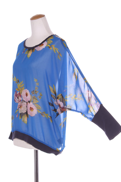 AUGUSTINE - Blue floral chiffon top! 12