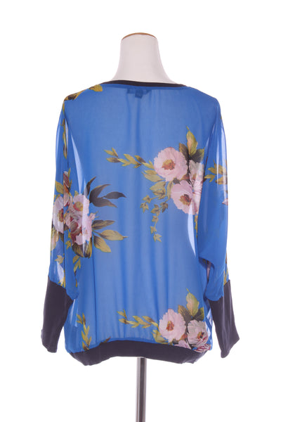 AUGUSTINE - Blue floral chiffon top! 12