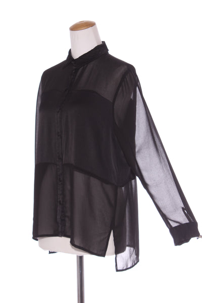 Satin + chiffon panel shirt! 12