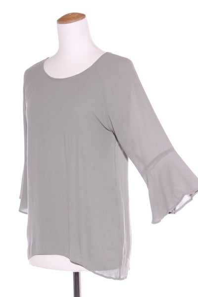 MAX - Flute sleeve woven top - Sage! 12