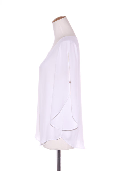 BETTIE MONROE (NZ) Flute sleeve white blouse! 10