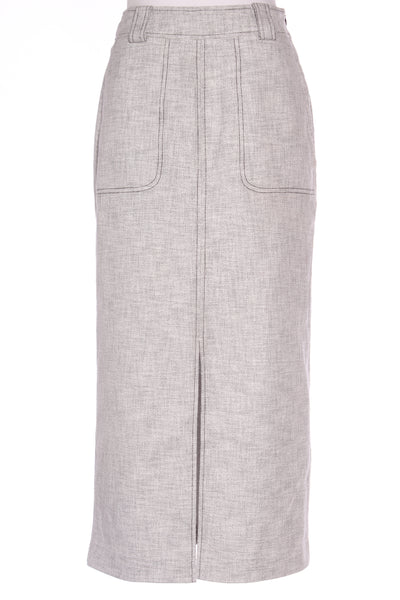 MAX - Organic cotton midi skirt - Grey fleck! 10