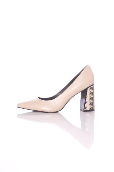 CAPELLI ROSSI (LN) Printed heel leather heels! 41