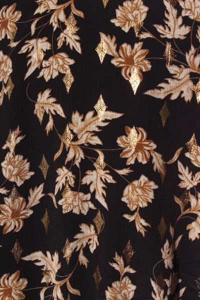 AUGUSTINE (LN) "Serphina" gold print shirt dress! 14