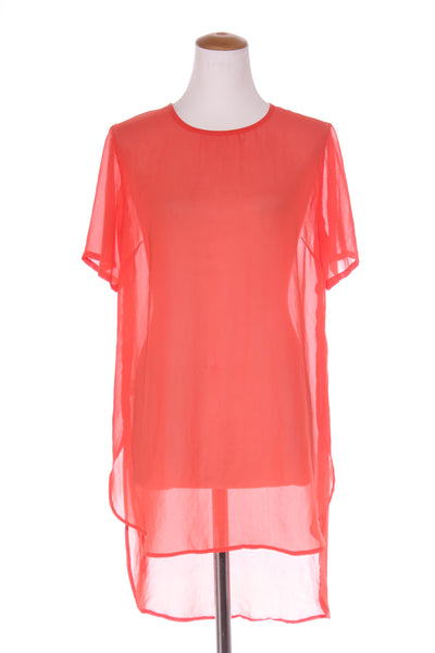 HARRÏE & SAM (NZ) Orange chiffon scoop hem tunic! 12