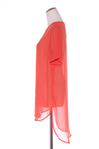 HARRÏE & SAM (NZ) Orange chiffon scoop hem tunic! 12
