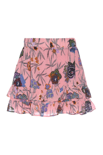 CHARLO - Floral ruffle hem mini skirt! 14