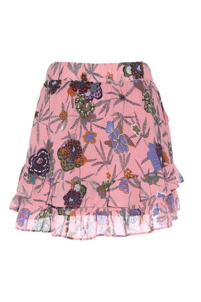 CHARLO - Floral ruffle hem mini skirt! 14