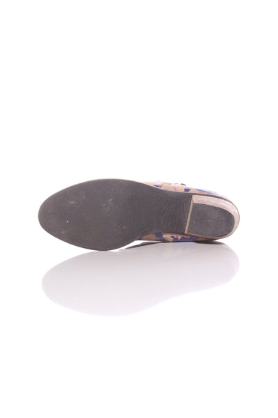 MARTINI MARCO - Metallic foil print leather ankle boots! 41