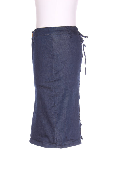 PQ - Corset lace back denim skirt! 8-10