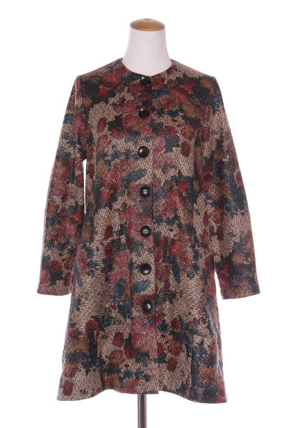 MEGAN SALMON "Rosetti" textured swing coat! 10-12