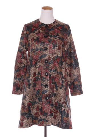 MEGAN SALMON "Rosetti" textured swing coat! 10-12