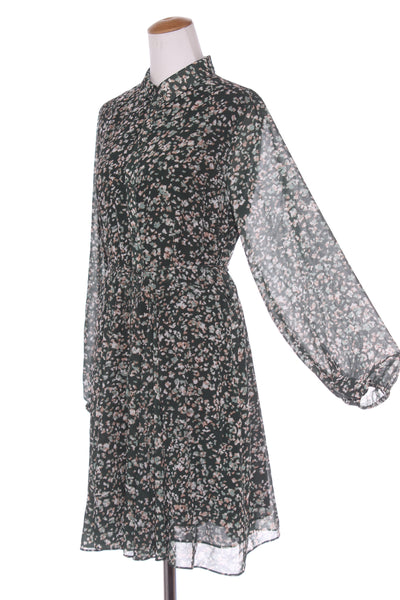 GLOSS (BN) "Reece godet" olive animal shirt dress! 14