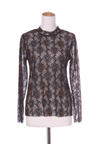 STORM - Velvet flocked lace top 12