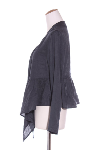 EB & IVE - Ruffle trim linen crop jacket! 10-12