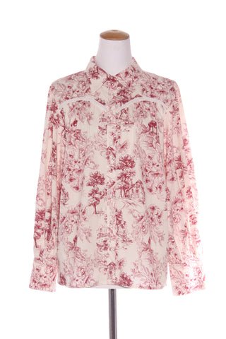 AMAYA - Red toile du jouy billow sleeve shirt! 12