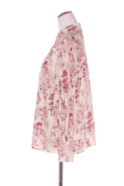 AMAYA - Red toile du jouy billow sleeve shirt! 12