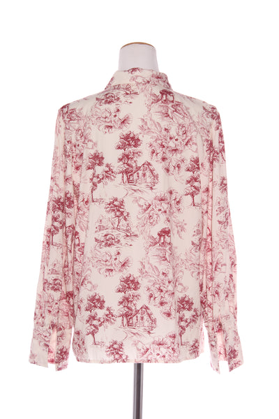 AMAYA - Red toile du jouy billow sleeve shirt! 12