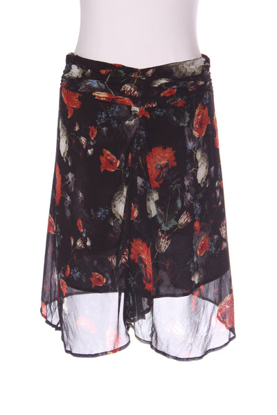 STORM - Floral print silk mini skirt! 8-10