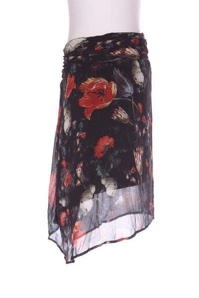 STORM - Floral print silk mini skirt! 8-10