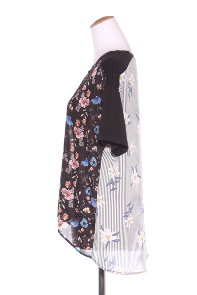 KETZ-KE - Floral + stripe panel top! 14