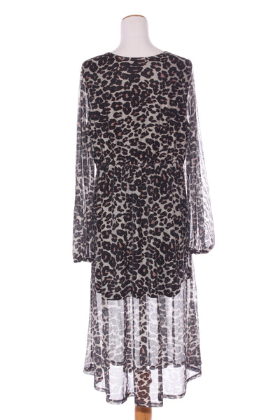 SARA - Leopard print lined mesh midi dress! 14