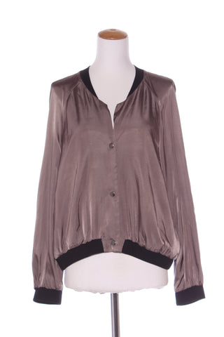 HOPETOWN (NZ) Pewter satin bomber jacket! 12