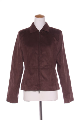 GLASSONS (BN) Chocolate faux suede jacket! 14