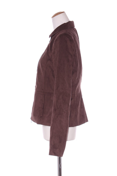 GLASSONS (BN) Chocolate faux suede jacket! 14