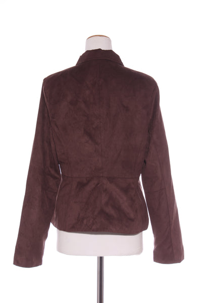 GLASSONS (BN) Chocolate faux suede jacket! 14