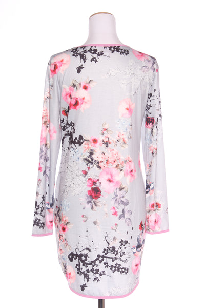 CHARLO - Grey floral L/S dress! 10