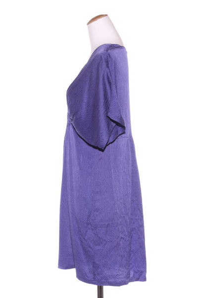 WOMEN "Shivers" purple textured silk dress! 10-12