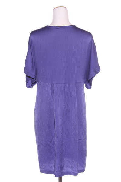 WOMEN "Shivers" purple textured silk dress! 10-12