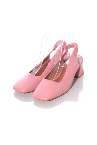 MI PIACI - Square toe leather slingbacks! 40