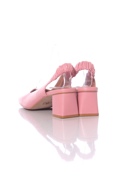 MI PIACI - Square toe leather slingbacks! 40