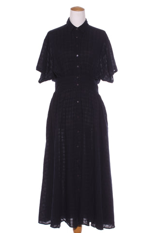 MAX - Self check maxi shirt dress - Navy! 14