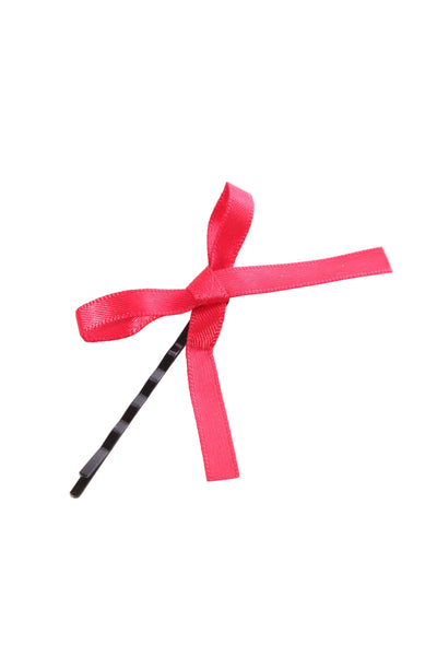 GLASSONS - 4 pack red bow bobby pin clips!