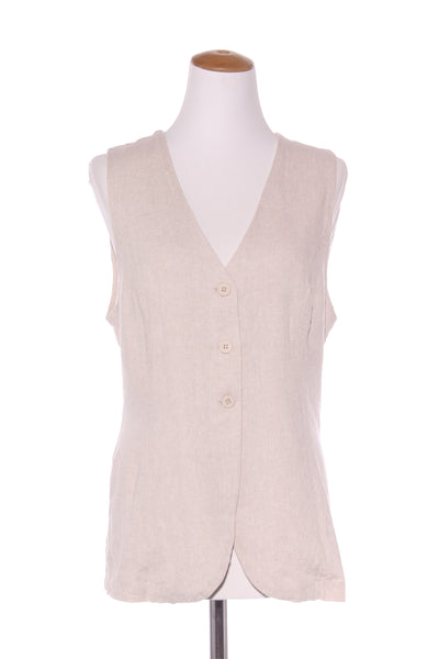 GLASSONS - Linen blend waistcoat - Natural! 14
