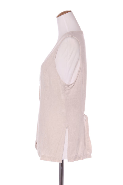 GLASSONS - Linen blend waistcoat - Natural! 14