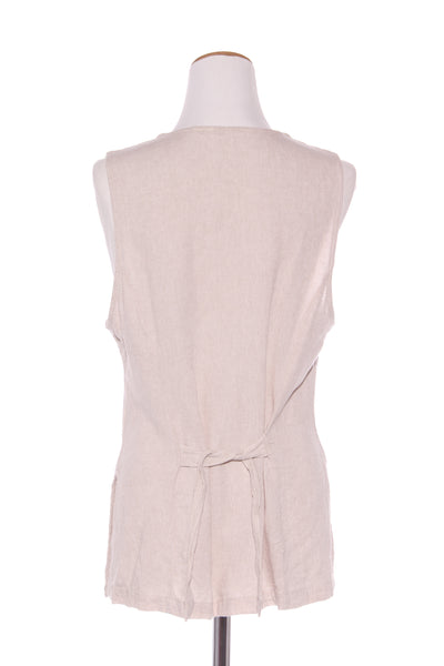 GLASSONS - Linen blend waistcoat - Natural! 14