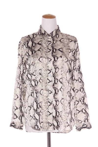 SUPERETTE - Snakeskin print silky shirt! 10-12