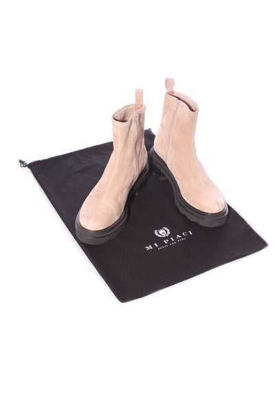 MI PIACI - Soft suede stretch boot - Beige! 40