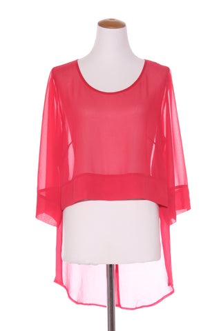 OBI (NZ) Raspberry chiffon hi lo layering top! 16
