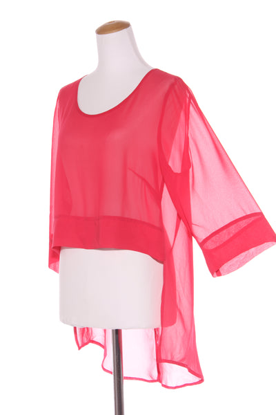 OBI (NZ) Raspberry chiffon hi lo layering top! 16