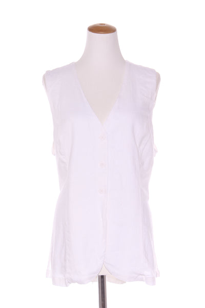 GLASSONS - Linen blend waistcoat - White! 16